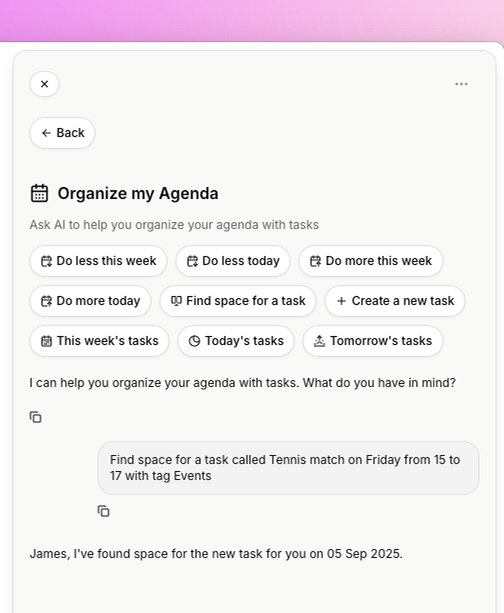 Find space in your calendar effortlessly