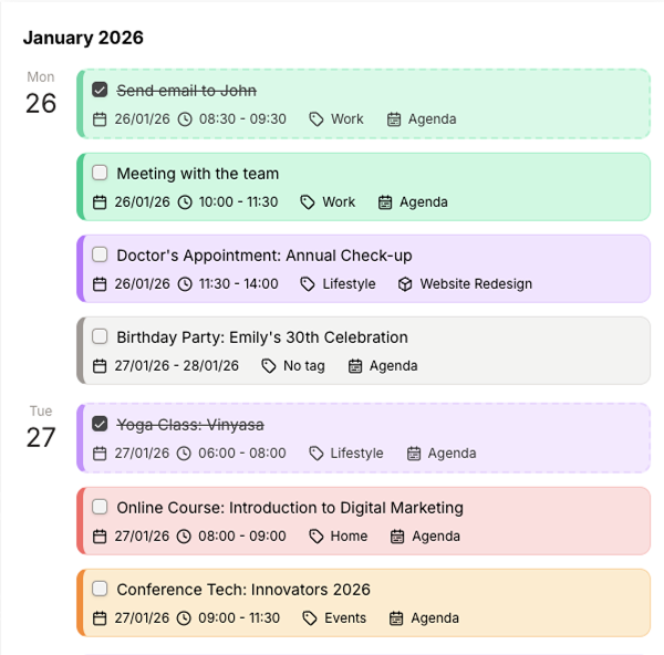 More than a calendar, a complete productivity system